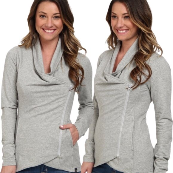 The North Face Asymmetrical Zip Jacket Women's Large Gray Lightweight Outdoor - Picture 1 of 16